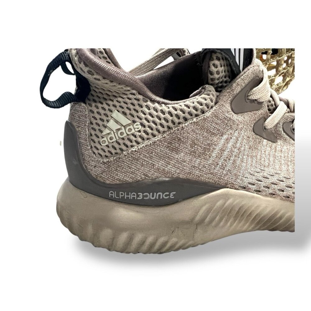 Size 6.5 - ADIDAS Alphabounce Engineered Mesh Beige Mens Sport